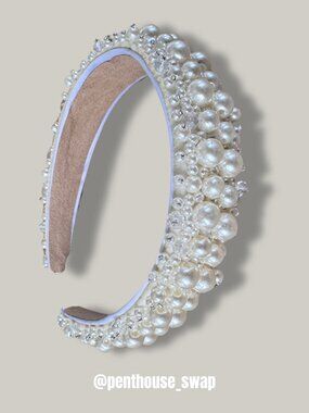 NWOT Bridal Ivory Faux Pearl Headband